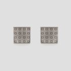 Pendientes azulejo Barcelona de plata de ley, joya creada y hecha a mano por Comin Joieria Creativa