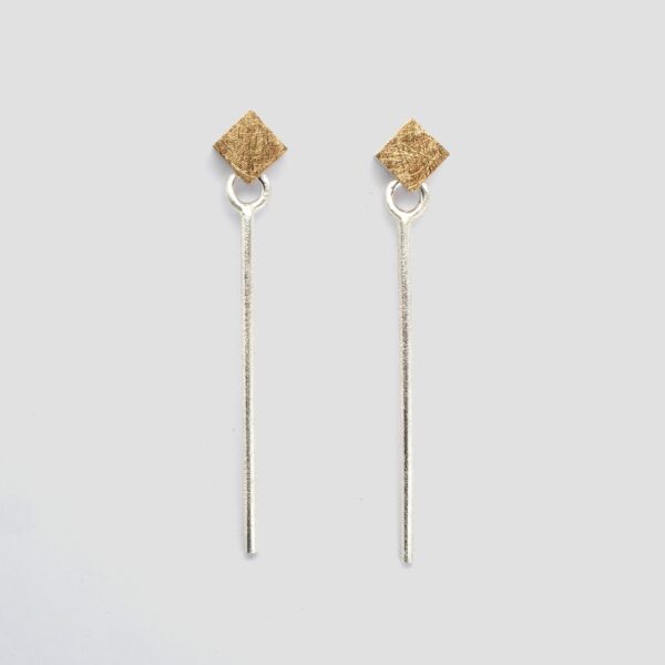 Pendientes plata y oro
