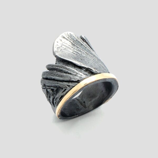 Anillo plata y oro