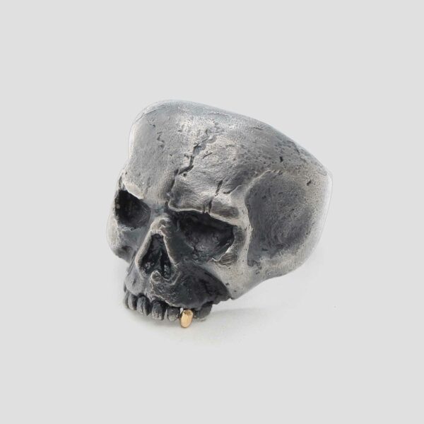 Anillo plata y oro • calavera